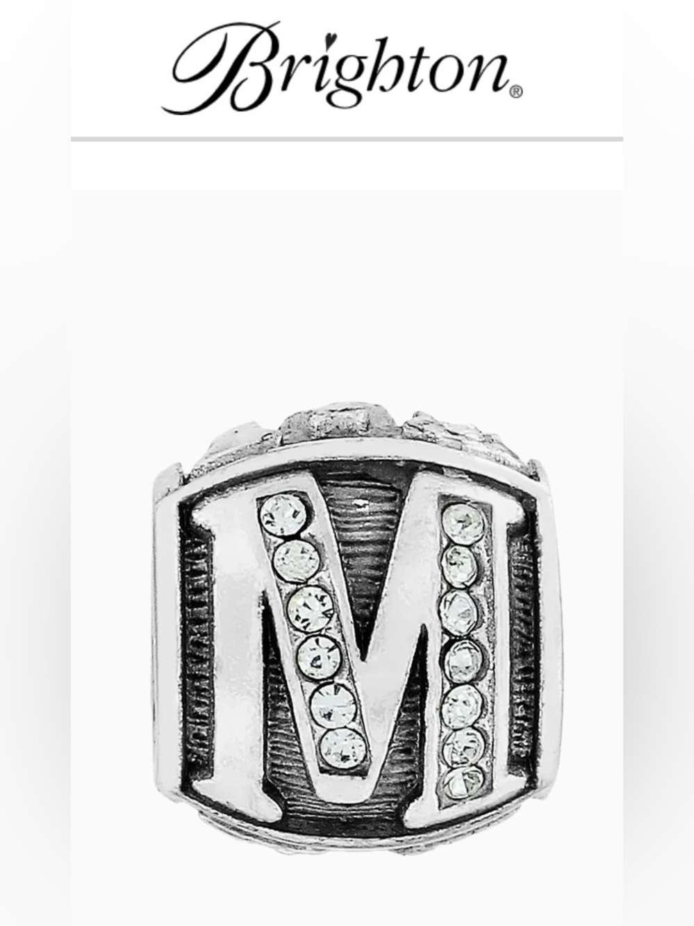 💙 BRIGHTON Silver Letter M Charm Bead!